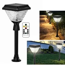 Premium Quality 33 LED 10 W Square Solar RGB Gate Pillar Light, Waterproof with Remote For Outdoor Lighting Solution