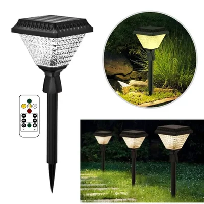 Premium Quality 33 LED 10 W Square Solar RGB LED Gate Pillar Light With Remote Excellent Solution for Pathway