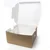 100 Pcs, 350 GSM Kraft Paper Cake Box, 10x10x4 inch Size for Cookies, Pastries, Mini Cakes, Donuts & Pie Slices