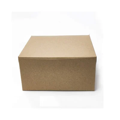 High Quality 100 Pcs, 8x8x4 inch Cake Box, Kraft Paper Material, 350 GSM for Cookies, Pastries,Donuts & Pie Slices
