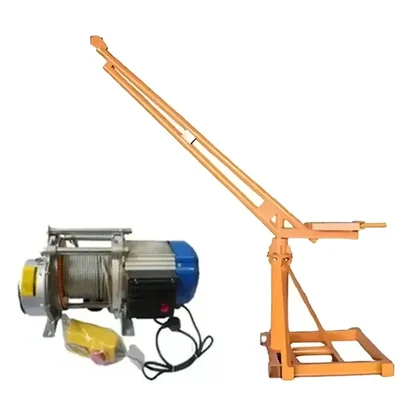 UTC 500 Kg Capacity 55 Kg Frame Mini Crane With 360° Rotation, 3 HP KCD Electric Winch - 8 mm & 50 Meter Wire Rope