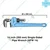 Taparia 60 x 350 mm Single Sided Heavy Duty Pipe Wrench (HPW 14)