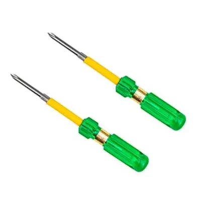 Globus 2 Pcs 8 inch Alloy Steel & Plastic Screw Driver Set (357)