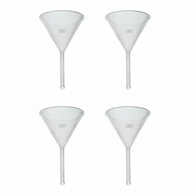 SBT Pack of 4 Pcs 35mm Dia Polypropylene Funnel for School, College Laboratory