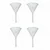 SBT Pack of 4 Pcs 35mm Dia Polypropylene Funnel for School, College Laboratory