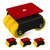 Heavy Duty 360 Degree Rotation 500 Kg Capacity 6 Wheels Plate Type Caster Wheel For Furniture (Set of 4 Castor Wheels)