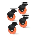 Heavy Duty 360 degree rotation Plate type Ball Caster Wheels for Furniture Casters (Set of 4 Swivel Plate Casters)