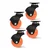 Heavy Duty 360 degree rotation Plate type Ball Caster Wheels for Furniture Casters (Set of 4 Swivel Plate Casters)