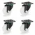Heavy Duty 25 MM / 1 Inch Pack Of 4 Swivel Type Plain Bore PP Caster Wheel