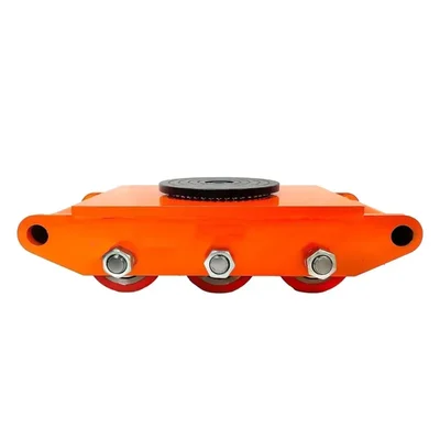 HT 8 Ton Cargo Trolley 360 Degree Rotation 6 PU Wheels Heavy Machinery Mover Dolly Skate Roller