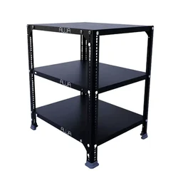 Alija 36 x 29 x 18 Inch 3 Shelves Multipurpose Storage Rack(Color-Black,Gauge-22 Gauge Shelves & 16 Gauge Angle)