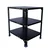 Alija 36 x 29 x 18 Inch 3 Shelves Multipurpose Storage Rack(Color-Black,Gauge-22 Gauge Shelves & 16 Gauge Angle)