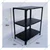 Alija 36 x 29 x 18 Inch 3 Shelves Multipurpose Storage Rack(Color-Black,Gauge-22 Gauge Shelves & 16 Gauge Angle)