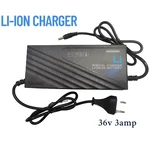 36V 3A Lithium Ion Battery Charger with Automatic 42V Cut Off and Aluminium Case