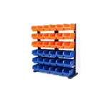 Suwas Trolley 6 Shelves Powder Coated Bin Storage Rack with 36 Bins, 6 Months Warranty ( SU-BSR-008)