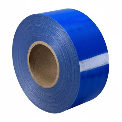 High Intensity Blue Reflective Tape 50.8 mm x 36 m Heavy Duty Visibility Strip for Industrial Use
