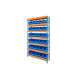 Suwas Trolley 7 Shelves Powder Coated Bin Storage Rack with 36 Bins, 6 Months Warranty ( SU-BSR-012)