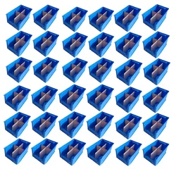 Avsar 230 x 150 x 120 mm FPO Blue Storage Bin with Vertical & Horizontal Partition, HDPE Material (Bin-25) - Pack of 36