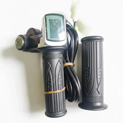 Premium Quality 36V Electric Cycle Throttle with Key Lock & Battery Display