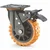 Heavy Duty Skid Proof 200 MM / 8 Inch PU With PP Core Double Ball Bearing Swivel With Brake Caster Wheel