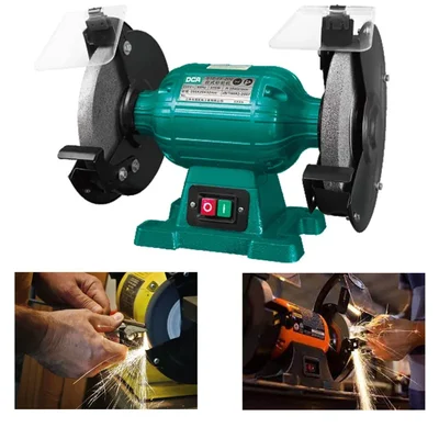 DCA 8 Inch (200 mm) 370 Watt Bench Grinder with Accessories, 2840 RPM (ASE200)