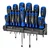 Scheppach 37 Piece Screwdriver Set , Chrome Vanadium Steel Rods, Black or Blue Handles, Wall Holder Included (SCH-7037B)