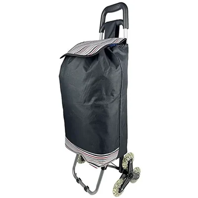 EverBest® 38 Liter Stair Climbing Collapsible Shopping Trolley Bag with Wheels ( Colour - Black ) 