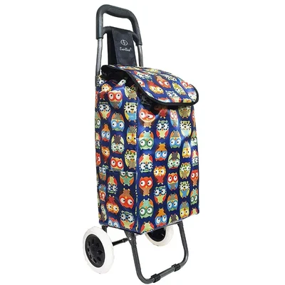 EverBest® 38 Liter Foldable Shopping Trolley Bag with Wheels (2 Year Warranty )