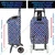 EVERBEST EB-Series 38 Liter Foldable Shopping Trolley Bag with Wheels -Colour - Blue Chess(2 Year Warranty )