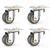 Heavy Duty 38 MM / 1.49 Inch Pack Of 4 Swivel Type Plain Bore TPR Caster Wheel