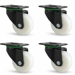 Heavy Duty 38 MM / 1.5 Inch Pack Of 4 Swivel Type Plain Bore PP Caster Wheel