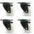 Heavy Duty 38 MM / 1.5 Inch Pack Of 4 Swivel Type Plain Bore PP Caster Wheel