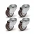 Heavy Duty 1.5 inch / 38 mm Pack of 4 Plate Type Single Ball Bearing TPR Caster Wheel