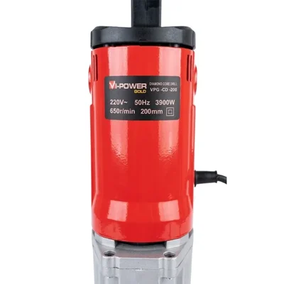 Vi-Power Gold 3900W Concrete Diamond Core Drill Machine with Stand for 200mm Drilling Model VPG-CD-200