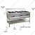 Commercial 70 X 24 Inch Three Gas Burner Range, SS Body