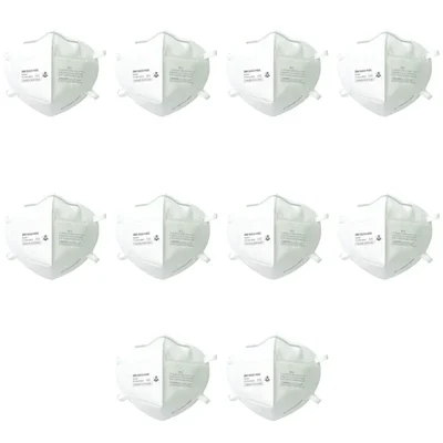 3M 9502+ KN95/N95 Particulate Respirator Mask, Flat-Fold, Adjustable Nose Clip(Pack-10)
