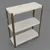 FIDVI® 9D X 23L X 30H Inch 3 Shelves Powder Coated Slotted Angle Metal Rack With Accessories Colour-Ivory Brown(SR-518)