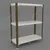 FIDVI® 9D X 23L X 30H Inch 3 Shelves Powder Coated Slotted Angle Metal Rack With Accessories Colour-Ivory Brown(SR-518)