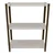 FIDVI® 9D X 23L X 30H Inch 3 Shelves Powder Coated Slotted Angle Metal Rack With Accessories Colour-Ivory Brown(SR-518)