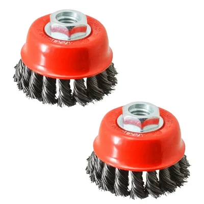 Premium Quality Twisted Knot Cup Brush for Angle Grinder - Pack of 2