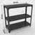 FIDVI® 9D X 29L X 30H Inch 3 Shelves Powder Coated Slotted Angle Metal Rack With Accessories ( SR-508)