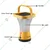 Solar Lantern of 3 Brightness Modes with Inbuilt Solar Panel, Battery and USB for Mobile Charging Option