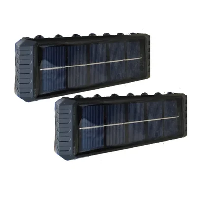 Gramstrong Republic 7+7 Jaguar Up & Down Solar Light With Waterproof LED For Outdoor & Indoor Decoration (Pack Of 2)