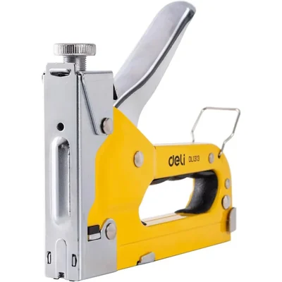 Deli 4-14mm Adjustable Force 3 in 1 Heavy Duty Steel Staple Gun Tacker DL1313