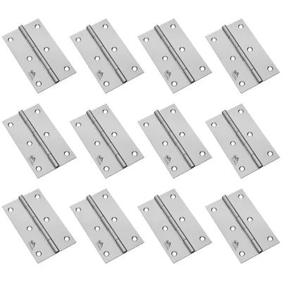 Atlantic 3 Inch 16 Gauge Stainless Steel Welded Head Heavy-Duty Window and Door Hinges(Color-Matt Finish,Pack-12)