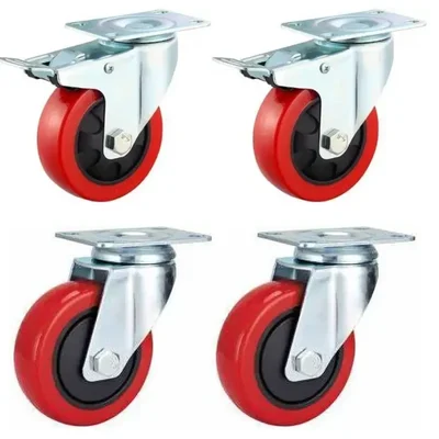 Prakash 3 Inch Heavy Duty Swivel & Break Type Caster Wheels