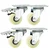 Prakash Pack Of 4 Heavy Duty 3 Inch Fixed and Swivel With Brake Plate Type Caster Wheel