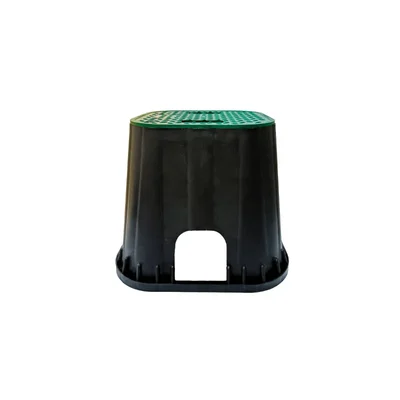 My Irigacio World 10 inch Square Irrigation & Sprinkler Valve Protection UV-Resistant Green Lid & Anti-Vandal Bolt Hole