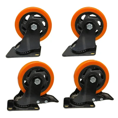 Heavy Duty 3 Inch Swivel & Brake Type Caster Wheel  (Pack-4 Pcs)