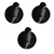 Pack of 3 Knob for Commercial Gas Operated 6 Egg Sausage Roll/Hot Dog Maker Machine with Free Accessories